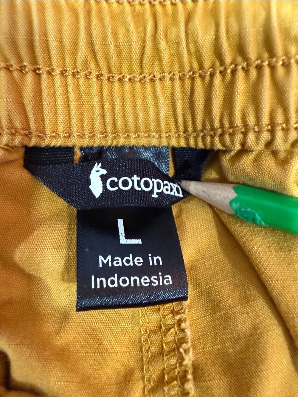 Women’s Cotopaxi Mustard Travel Hiking Shorts with Drawstring- L - Picture 6 of 8